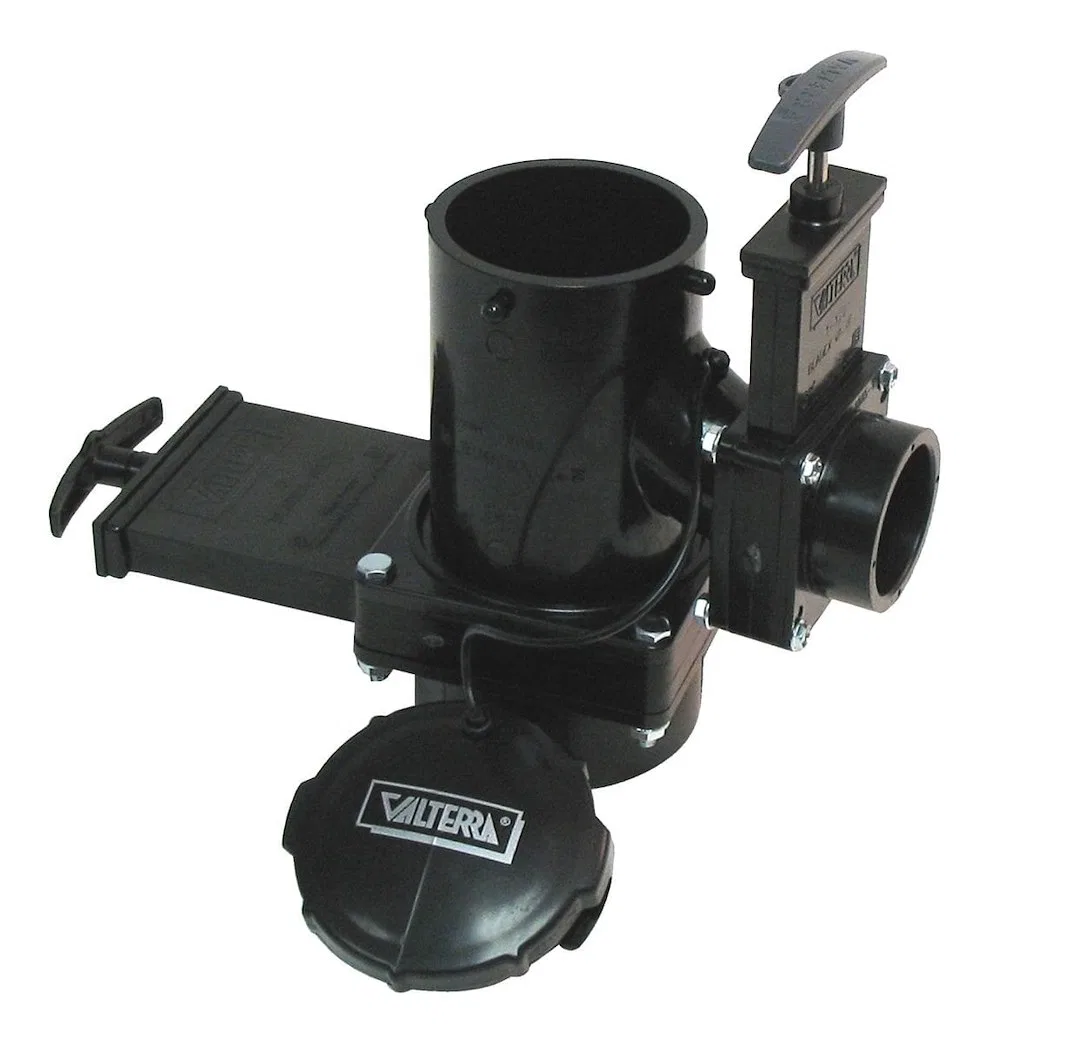 T18 – VALTERRA LLC Sewer Waste Valve, Waste Valve For RV Black Water System Double Valve Handle Actuated San Tee Rota...